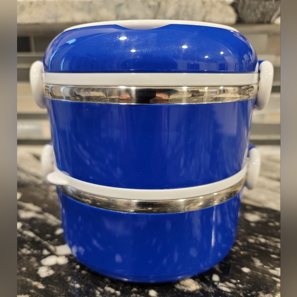 Weight Watchers WW Stackable Bowls Storage Containers With Handles Blue White - Picture 13 of 13